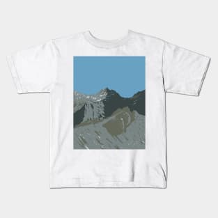 Black Cuillin on Cuillin Ridge in the Isle of Skye in Scotland WPA Art Deco Poster Kids T-Shirt